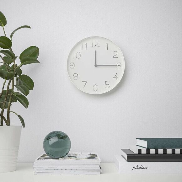 Wall Clock for Home Decor White 9 ¾ " NEW - Picture 5 of 6